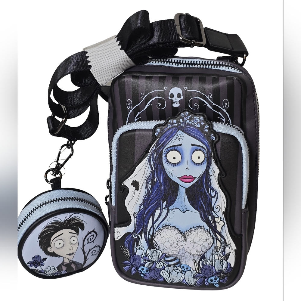 Loungefly Corpse Bride Emily Goth Crossbody Bag w Coin Purse Whimsigoth NWT